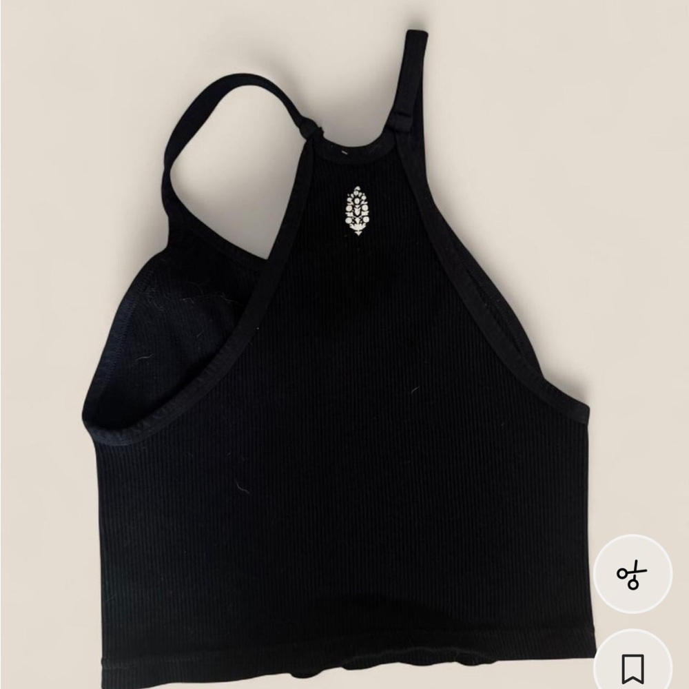 Black Ribbed Tank Top - Picture 2 of 3